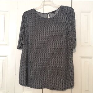 Adrianna Papell printed Short Sleeves Blouse Office Teacher Church plus 2X